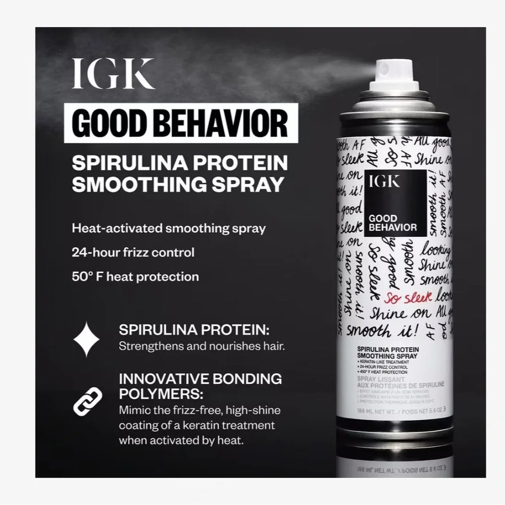 IGK Good Behavior Spirulina Protein Smoothing Spray - Picture 2 of 2